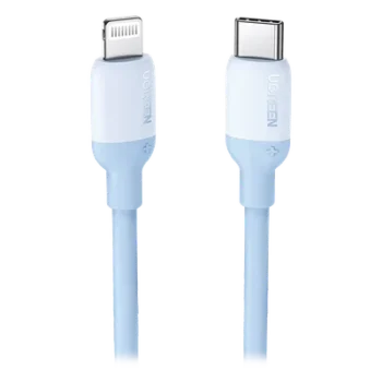 Cable USB-C a Lightning / Certificado MFi / 1 Metro (3.3 Pies) / Carga Rápida PD 20W / Sincronización 480 Mbps / Silicona TPE / Navy Blue