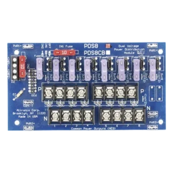 Módulo de Distribución de Energía / Entrada Dual VCC/VCA / 8 Salidas Seleccionables / 5.4 x 3 x 1 pulgadas