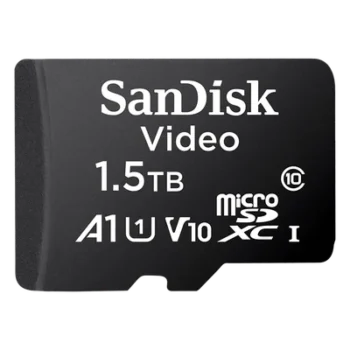 Memoria microSD / 1.5TB (1500 GB) / Alta Resistencia / Videovigilancia 24/7 / Clase 10 / UHS-I / -25°C a 85°C / 768 TBW