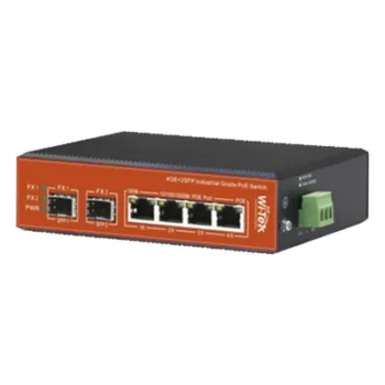 Switch Industrial PoE++ / 8 Puertos Gigabit PoE + 2 SFP Combo / PoE 802.3bt 60W / PoE Pasivo 24V / Rango -40°C a 80°C / Alcance 250 m (820 ft)