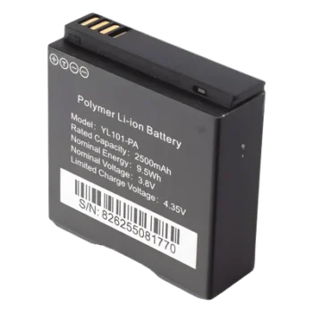 Batería de Respaldo / 2500 mAh / 3.8 VCC / Litio de Alta Densidad / 40 x 40 x 14 mm