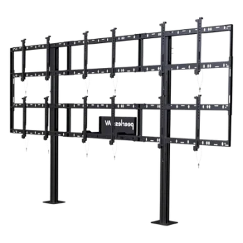Soporte Modular para Video Wall Pedestal / Configuración 3x2 / Pantallas 46" a 55" / Profundidad 5" (127 mm) / Ajuste Sin Herramientas / 8 Puntos de Alineación / Aluminio / VESA 200x200 a 600x400