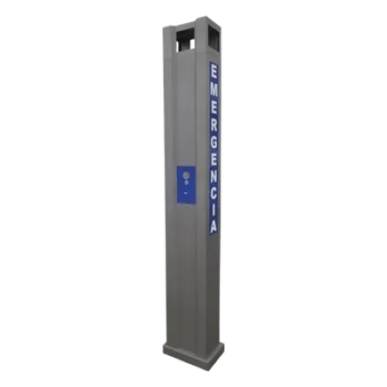 Torre de alerta / Acero / 2.5 m (8.2 ft) / Pintura electrostática gris / Compatible Fanvil I12-N-01P