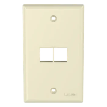 Placa de Pared Vertical / 2 Puertos Keystone / ABS / 2.75 x 4.5 Pulg. / Marfil