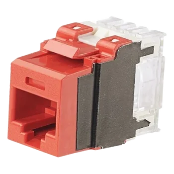 Jack Keystone / Cat 6A / 500 MHz / 8P8C / Impacto 110 / UTP / Rojo