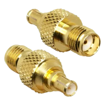 Adaptador RF / SMA Hembra a MCX Macho / 50 Ohm / Latón Niquelado / DC-6 GHz