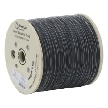Carrete de Fibra Óptica Drop Plana / 2 km / G.657A2 Monomodo / 1 Hilo / Dieléctrica / Interior-Exterior / 6,562 ft