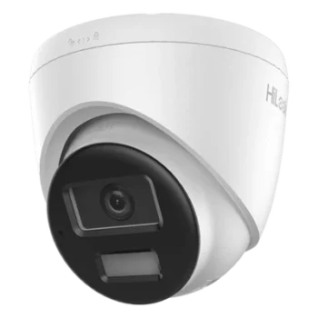 Cámara Turret IP / 4 Megapixel / Dual Light 20 m (65.6 ft) / Lente 2.8 mm / 104° / Audio Integrado / IP67 / PoE
