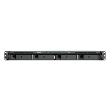 Unidad de Expansión RackStation / 1U 4 Bahías / SATA 3.5" y 2.5" Hot-Swap / Chasis Corto 290 mm (11.4 in) / Expansión en Línea / USB Type-C / Plug & Play / Garantía 3 Años