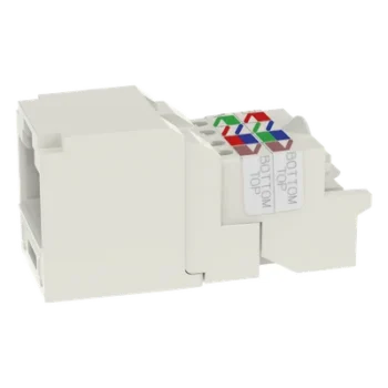Conector Jack RJ45 / Mini-Com TP / Categoría 6 / 8P8C / Sin Herramienta / Blanco Mate