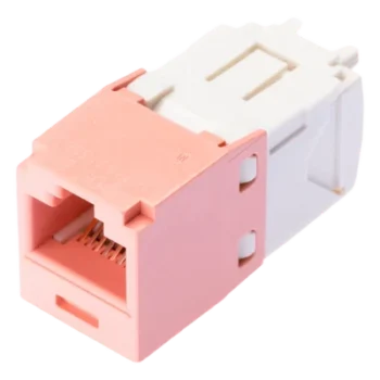 Jack RJ45 / Categoría 6 / Clase E / 8P8C / Terminación sin herramienta / Color Rosa