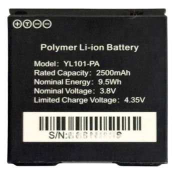 Batería de Respaldo / 2500 mAh / 3.8 VCC / Litio de Alta Densidad / 40 x 40 x 14 mm
