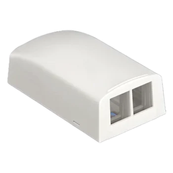 Caja de Montaje en Superficie / 2 Puertos Keystone / ABS / 1.95 x 1.13 x 3.65 in / Marfil