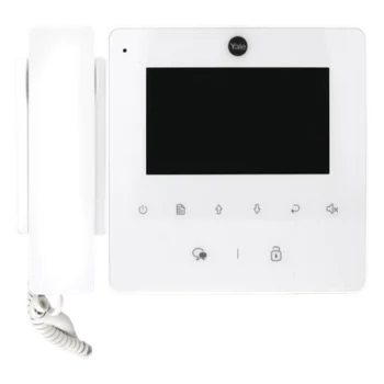 Monitor con teléfono / 4 pulgadas RGB / 320 x 420 / Compatible con TVPortero 80126 / Color blanco