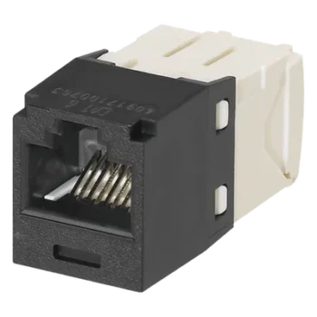 Jack RJ45 / Cat 6 / Mini-Com TG / Sin herramienta de impacto / 8P8C / Negro