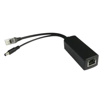 Divisor PoE Pasivo / 48-55 Vcc a 12 Vcc / 2 A / 10/100 Mbps / Alcance 120 m (393.7 ft) / Aislado / IEEE 802.3af