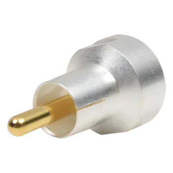Adaptador Coaxial / UNIDAPT Hembra a RCA Macho / Bronce Plata y Oro / Dieléctrico Teflón