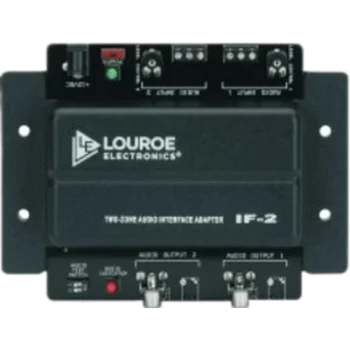 Adaptador de Interfaz de Audio de Dos Zonas / Compatible con Micrófonos Louroe / Salidas RCA y 3.5 mm / Gain Adjust por Canal / 12 VDC