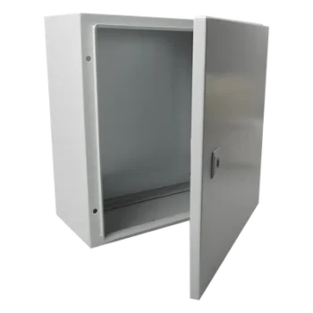 Gabinete de Acero IP66 / 400x400x200 mm / IK10 / Placa Trasera Galvanizada / Cierre con Llave / 15.7x15.7x7.9 in