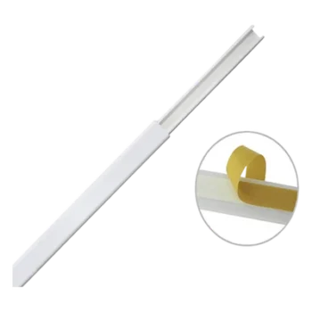 Canaleta de PVC / 12 x 8 mm / Una Vía / 6 Pies (1.83 m) / Cinta Adhesiva / -40°C a +85°C / Auto-extinguible
