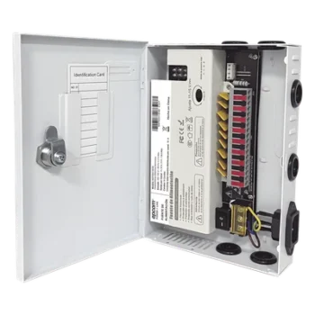 Fuente de Alimentación Profesional / 9 Canales / 16 A Total / 11-15 VCC Ajustable / 200 W / Filtro de Ruido por Canal