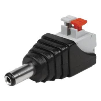 Adaptador de Alimentación / Jack 3.5 mm Macho Polarizado / 12 Vcc / Terminales Push / Pin Cobre 2.1 mm