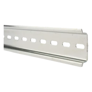 Riel DIN / 35 mm x 7.5 mm / Acero Cromado Zinc / 1 m (3.3 ft) / Ranura Central 6 mm x 15 mm