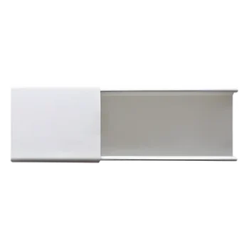 Canaleta de PVC / 48 x 16 mm / 2.5 m (8.2 ft) / Auto-extinguible / Sin División / 2 Vías de Presión