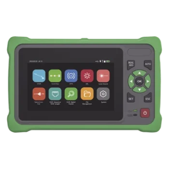 OTDR Touch / Longitudes de Onda 1310nm y 1550nm / Rango Dinámico 26/24 dB / VFL 10mW / OPM / Mapeo de Cables RJ45 / Batería 5000 mAh / Alcance hasta 260 km