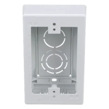 Caja de Pared Superficial / 5 x 3.26 x 1.62 in / PVC Auto-extinguible UL94-V0 / 3 Entradas de Tubería