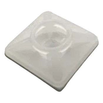 Base Autoadherible para Cinchos / 19x19 mm / Nylon Resistente / Temperatura -10°C a 50°C / Paquete 100 Piezas / Orificio Central para Tornillo