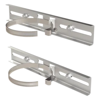 Montaje de Poste / Metal Galvanizado / Gabinetes hasta 30 cm / Diámetro 4' a 5' / 300x44 mm / 2 Rieles