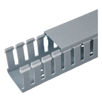 Canaleta Ranurada Tipo F / 2.25 x 2.12 x 6.56 pies / PVC Gris
