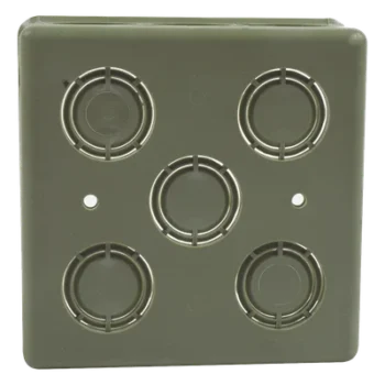 Caja Cuadrada para Conduit / PVC Pesado / 1/2" - 3/4" / Autoextinguible / No Conductor Eléctrico