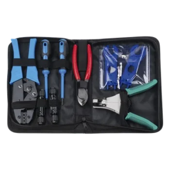 Kit de Herramientas para Instalación Solar / 13 Piezas / Conectores MC4 / Pelacable 2.5-6 mm² / Estuche Organizador