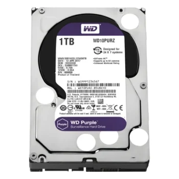 Disco Duro Purple de 1 TB / 5400 RPM / Optimizado para Soluciones de Videovigilancia / Uso 24-7 / 3 Años de Garantia