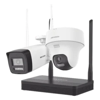 Kit de Videovigilancia IP Inalámbrico / 4 Megapixel / NVS 4 Canales / 2 Cámaras Wi-Fi / Dual Light / Audio Bidireccional / Micro SD 512 GB