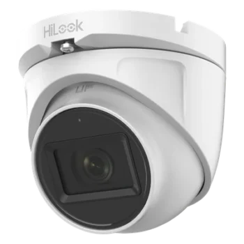 Cámara Turret TURBOHD / 2 Megapixel 1080p / Gran Angular 106.4° / IR EXIR 30 m (98.4 ft) / Audio por Coaxitron / IP66 / 4 Tecnologías