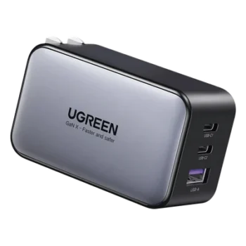 Cargador de Pared / 65 W / 3 Puertos / 2 USB-C + 1 USB-A / GaN II / PD 3.0 / QC 4.0+ / Enchufe Plegable