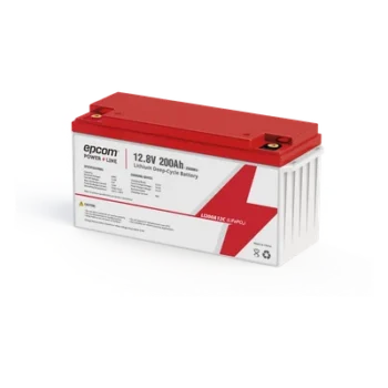 Batería LiFePO4 Ciclo Profundo / 12.8 Vcc / 200 Ah / Descarga 200 A / -20°C a +60°C / Sin Mantenimiento