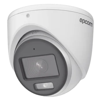 Cámara Turret TURBOHD / 3K 5 Megapixel / Color 24/7 / Luz Blanca 20 m (65.6 ft) / IP67 / Micrófono Integrado / 4 Tecnologías / Lente 2.8 mm