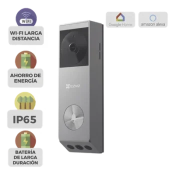 Videoportero IP de Batería / Dual Cámara 3 MP + 2 MP / Panel Solar 1.2W / IR 6 m (19.7 ft) / IP65 / Audio Bidireccional / Wi-Fi