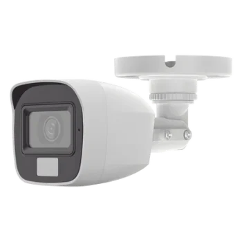 Cámara Bala TURBOHD / 2 Megapixel / Dual Light 20 m (65.6 ft) IR + 20 m (65.6 ft) Luz Blanca / Lente 2.8 mm / 100° Ángulo de Visión / Audio por Coaxitron / IP66 / Metal