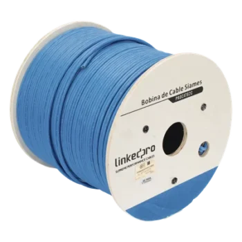 Bobina de Cable Siamés Cat6 UTP / 100% Cobre / 2 Conductores 18 AWG / 152 Metros (500 Pies) / Exterior UV-Rated / 250 MHz