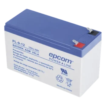 Batería 12 Vcc / 9 Ah / UL / Tecnología AGM-VRLA / Para uso en equipo electrónico Alarmas de intrusión / Incendio/ Control de acceso / Video Vigilancia / Terminales F1 / Cargador recomendado CHR-80.
