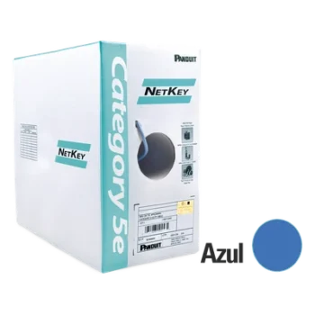 Bobina de Cable UTP / Cat 5e / 24 AWG / 305 m (1000 ft) / 4 Pares / PVC CM / Azul
