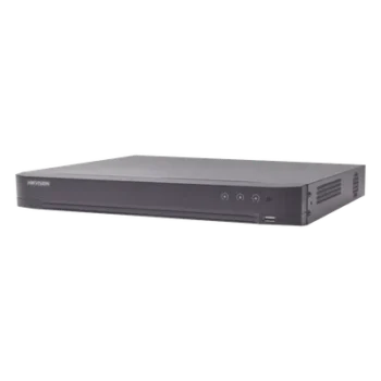 DVR Pentahíbrido / 16 Canales (8 TURBOHD + 8 IP) / 8 Megapixel (4K) / Reconocimiento Facial / AcuSense / Audio por Coaxitron / 2 Bahías HDD / H.265+ / Alarmas I/O