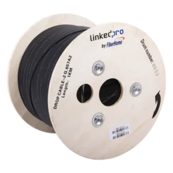 Carrete de Fibra Óptica Drop / 1 km / G.657A2 Bifibra / LSZH / Interior-Exterior / 3.28 ft (1 km)