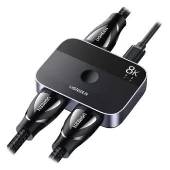 Conmutador HDMI 2.1 / 8K @60Hz / 4K @120Hz / 48Gbps / 2×1 / HDR Dolby / 7.1 Canales