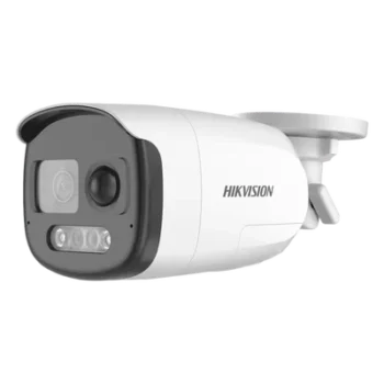 Cámara Bala TURBOHD / 2 Megapixel Full HD / Color 24/7 / Luz Blanca 40 m (131.2 ft) / WDR 130 dB / Sensor PIR 110° / Sirena 93.5 dB / Estrobo Rojo-Azul / IP67